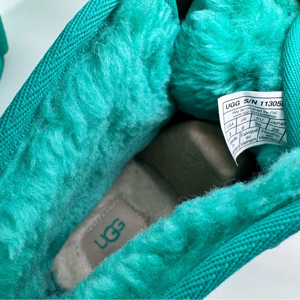 UGG Women's Teal Suede Platform Ankle Boots